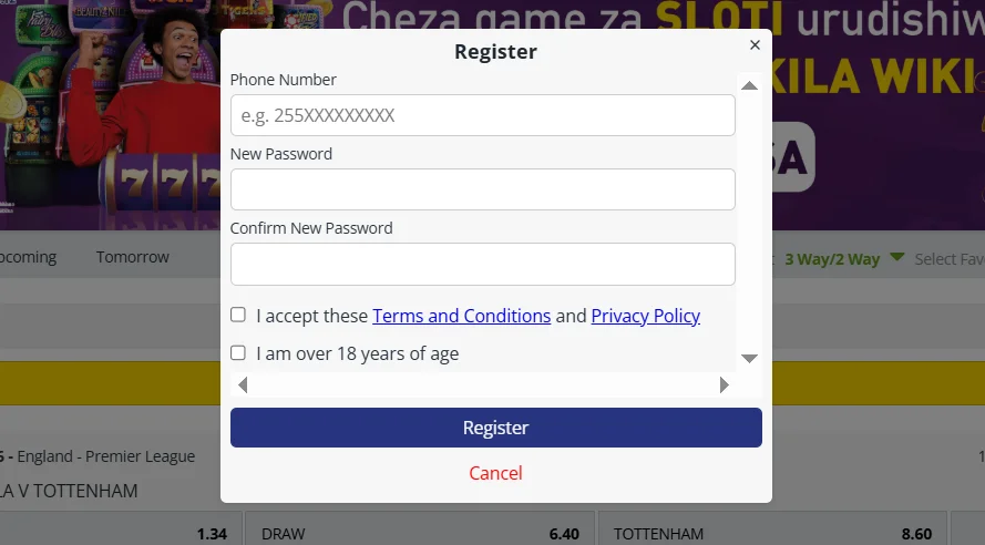 Betika Registration Process