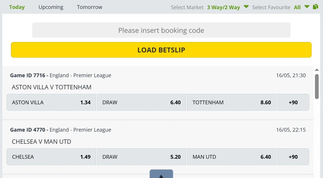 Betika Live Betting Today